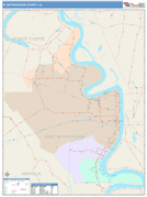 West Baton Rouge Parish (County), LA Digital Map Color Cast Style
